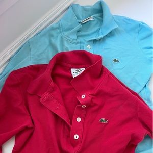 Two Lacoste polos. Size 36
